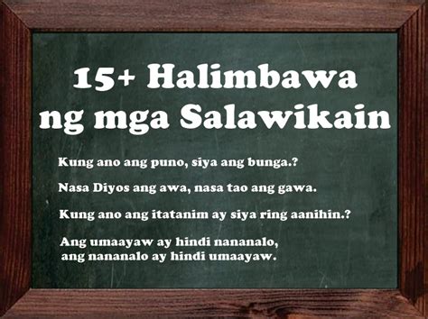 Halimbawa Ng Salawikain: 15+ Halimbawa Ng Mga .